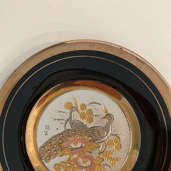 24 Karat gold edged The art of Chokin Collectible plate. - Picture 4 of 7